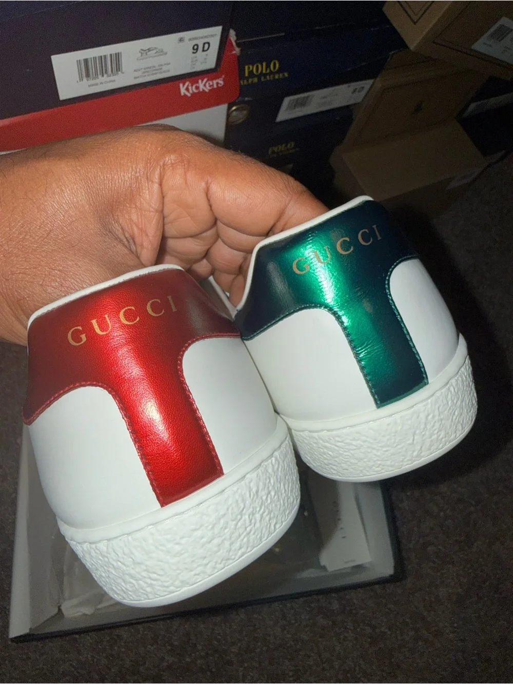 Gucci white leather